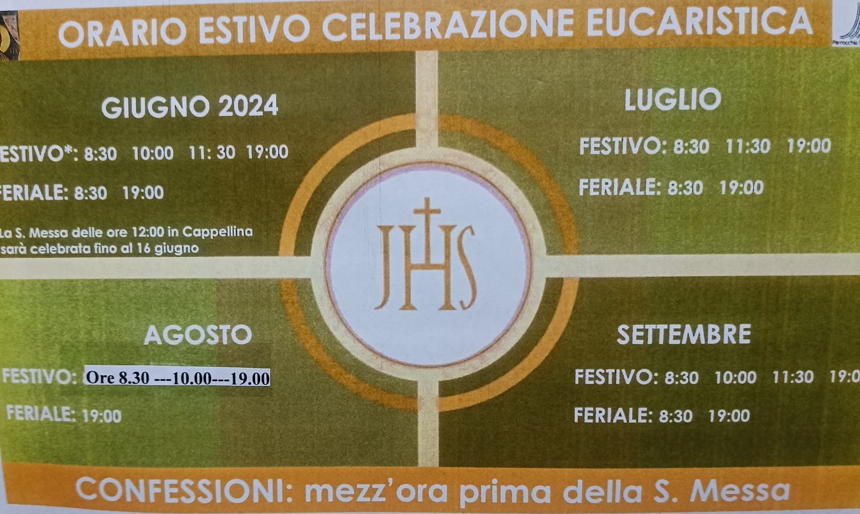 Orario messe